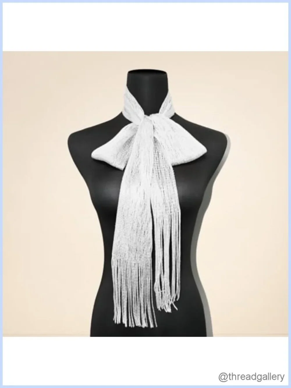 Sequin Skinny Scarf for Women Lightweight Fringe
